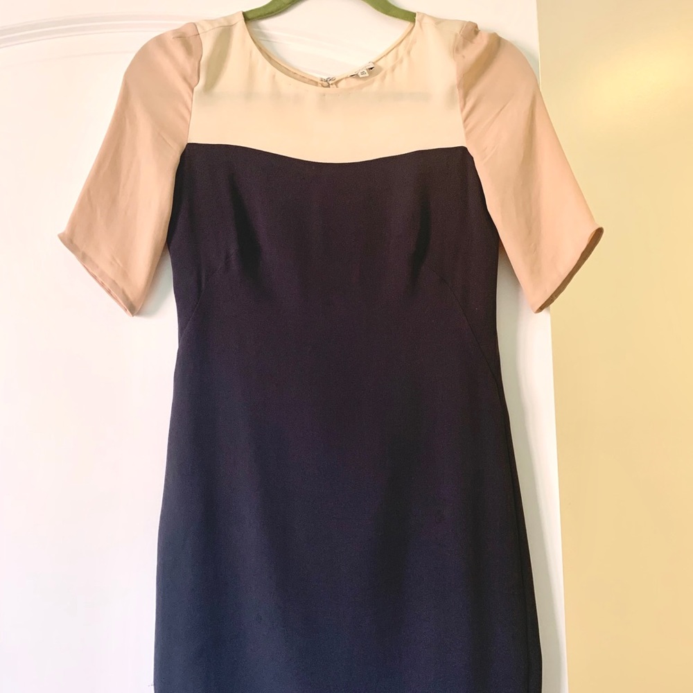 Aritzia T Babaton Silk Color block shift dress